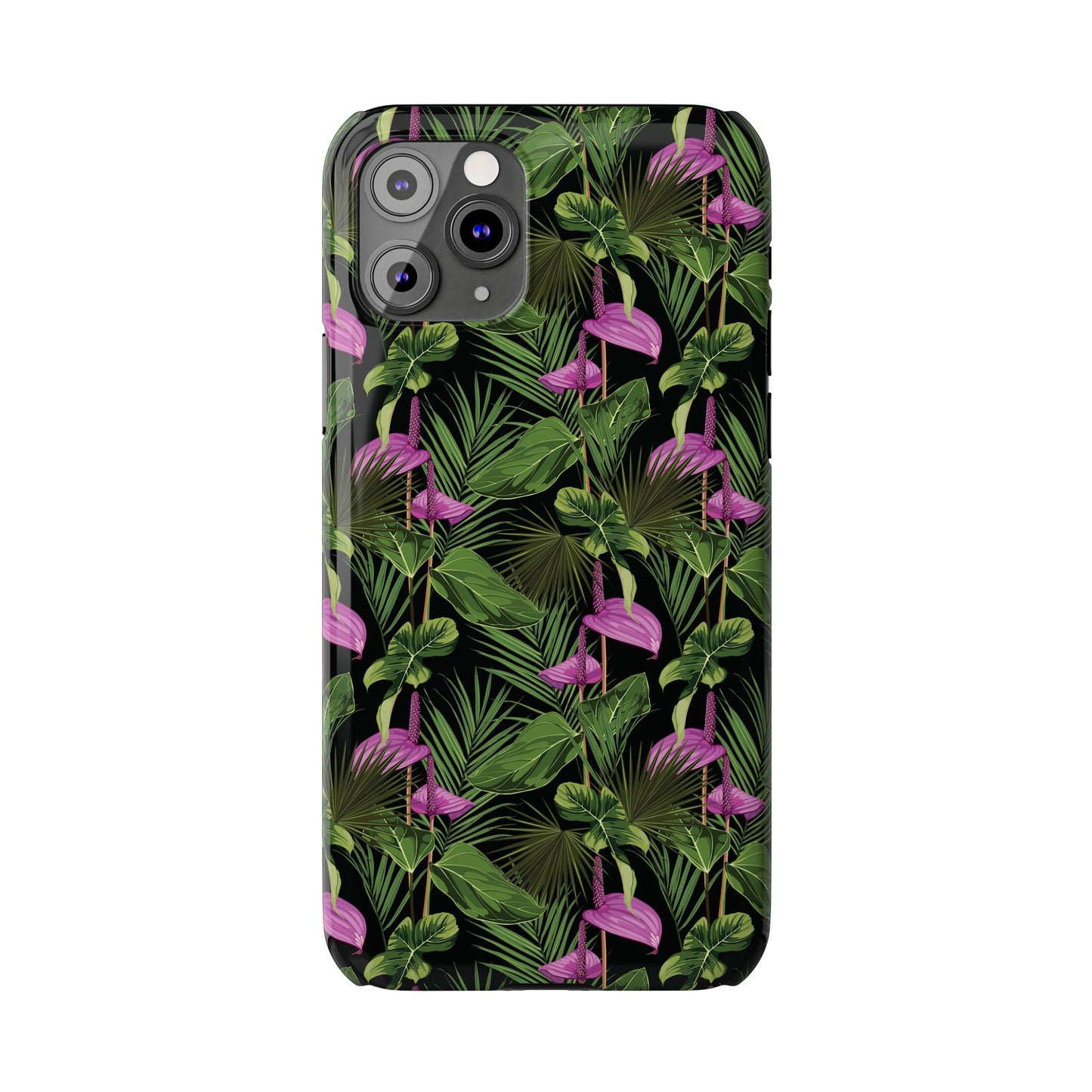 Slim Phone Cases - Anthurium and Palm