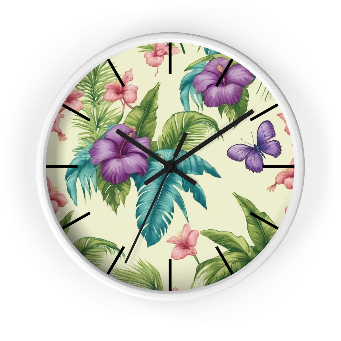 Wall Clock, Mary's Garden Toile, Hands/Base Variants