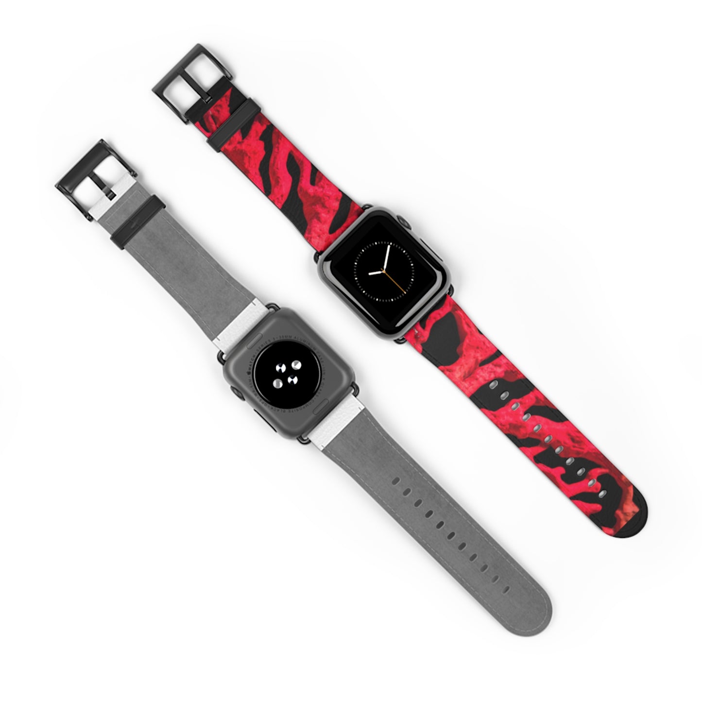 Apple Watch Band - Red Coral, black background