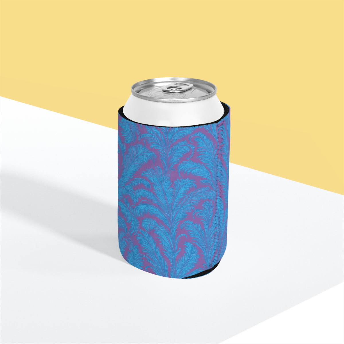 Rocco Blues/Lt. Purple Can Cooler Sleeve - Perfect for Outdoor Picnics