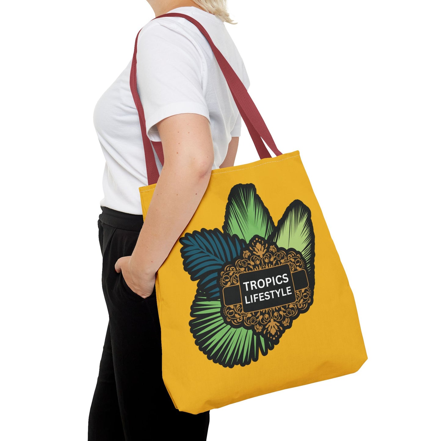 Elegant Tropics Lifestyle Logo Tote Bag - 3 Sizes, Yellow