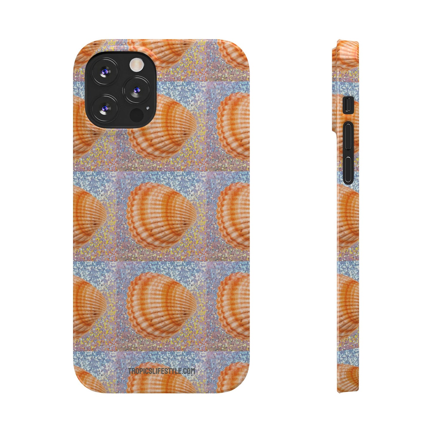 Slim Phone Cases - Disco Orange Scallop