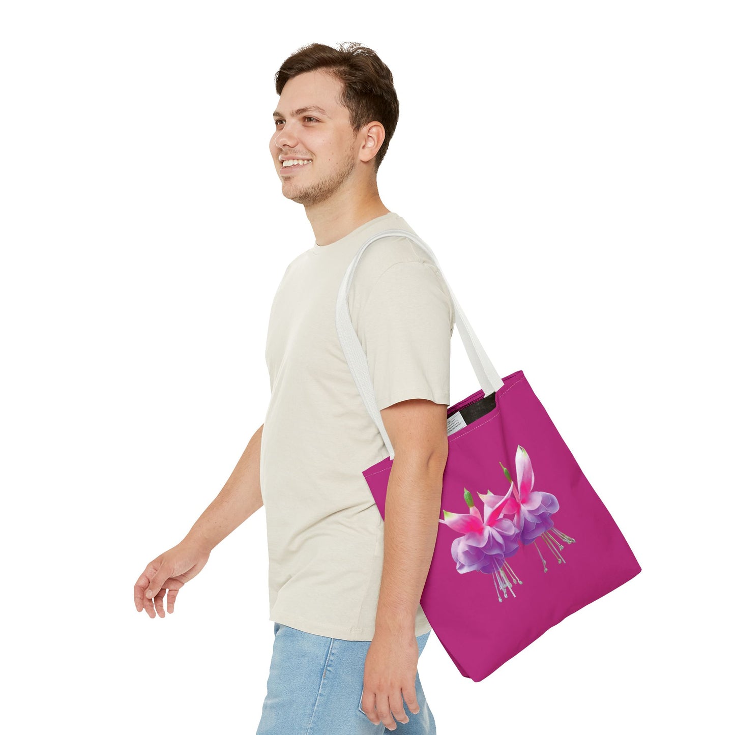 Tropical Real Two Fuchsias/Pink Tote Bag - 3 Sizes