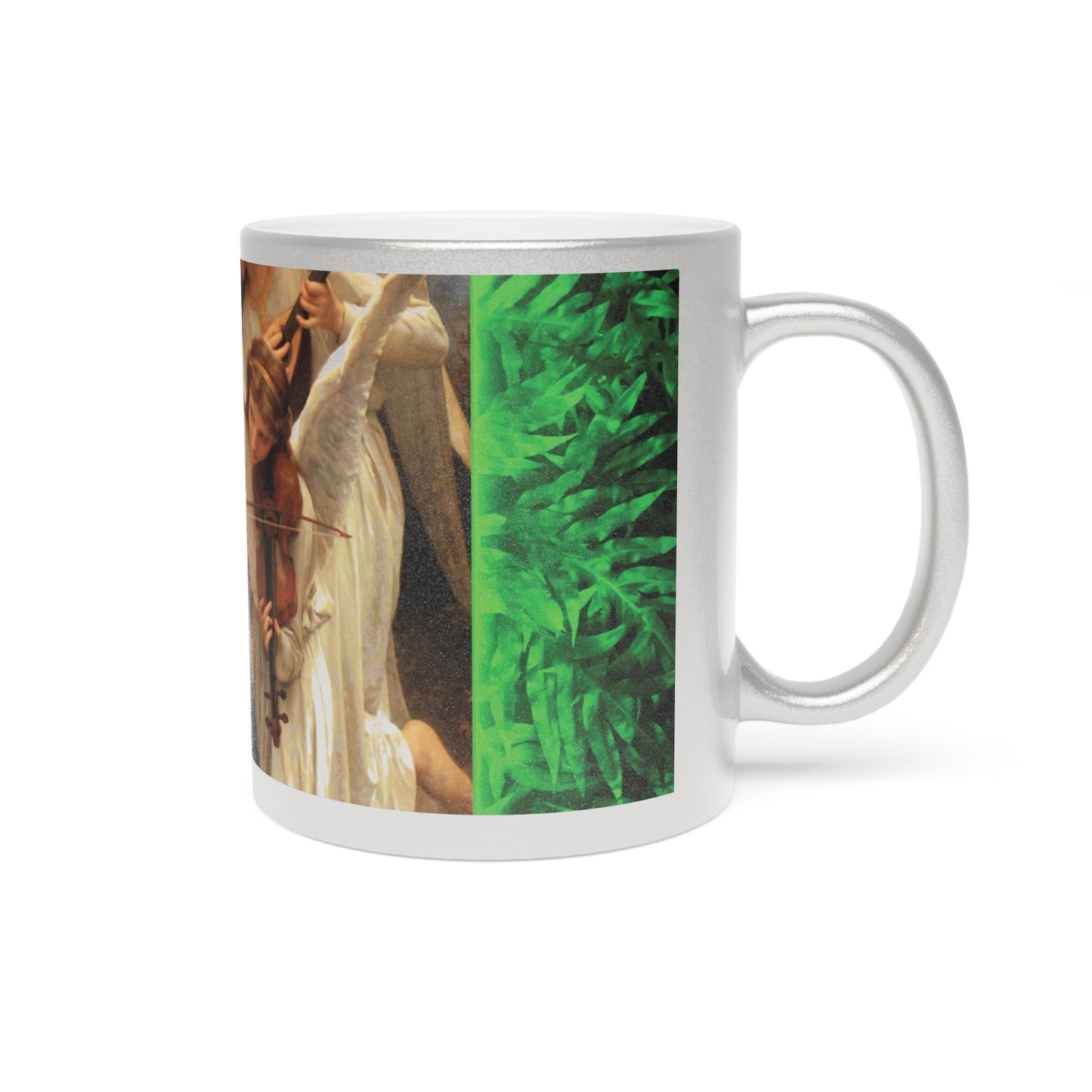 Religious Metallic Mug, Gold or Silver - MACRO "Tropical Glow Song of the Angels"