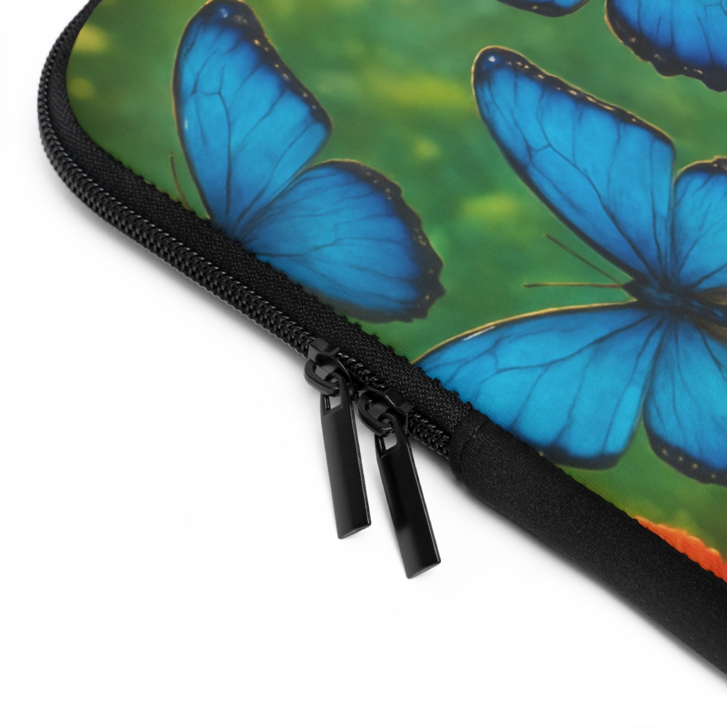 Tropical Laptop Sleeve, 5 Sizes - Perfect for Rainforest Lovers & Students / Morpho Butterfly Flight