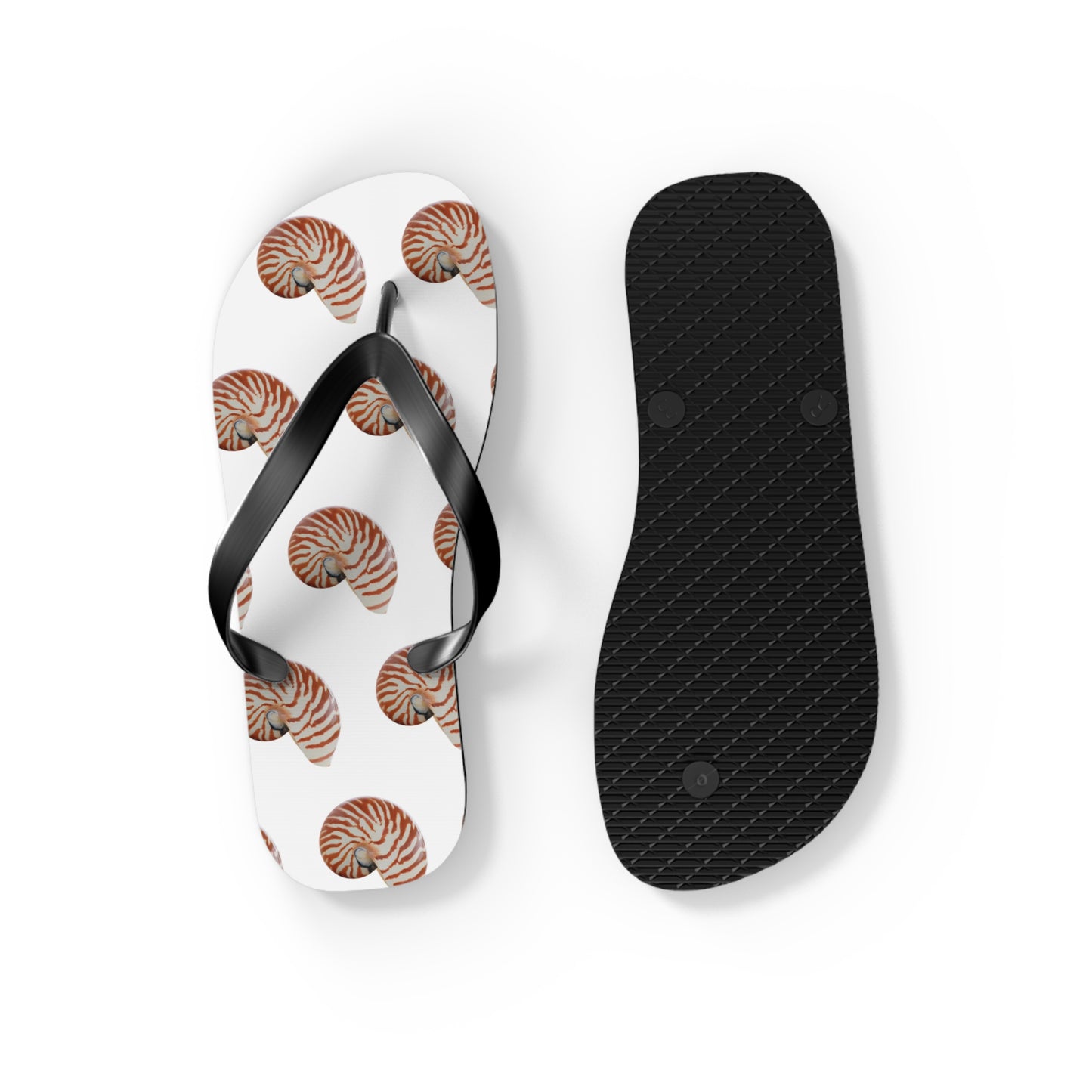 Flip Flops - Tiger Stripe Nautilus Shell