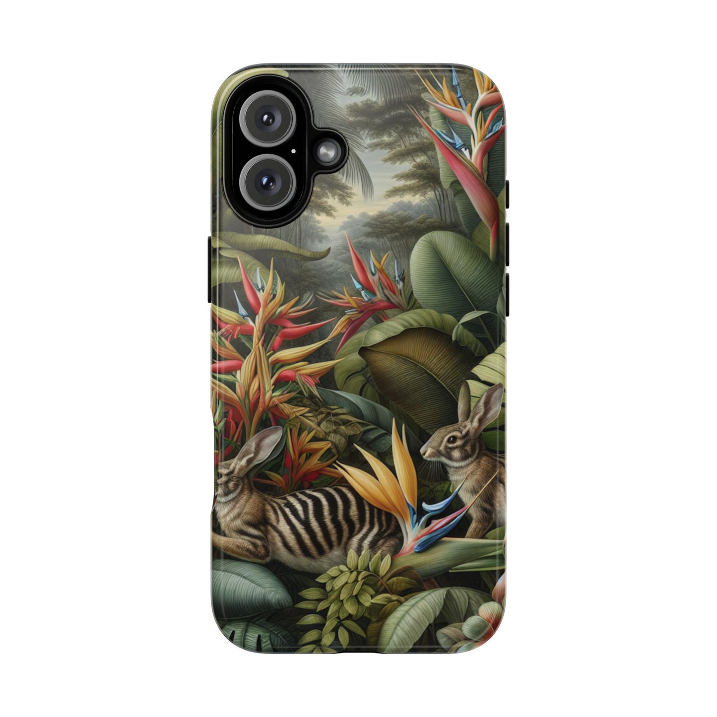 Rainforest Rabbit Outing Phone Case - Tough Cases with Summer Vibe