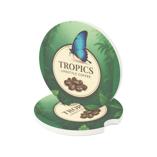 Soapstone Car Coaster - Tropics Lifestyle Coffee, Butterfly