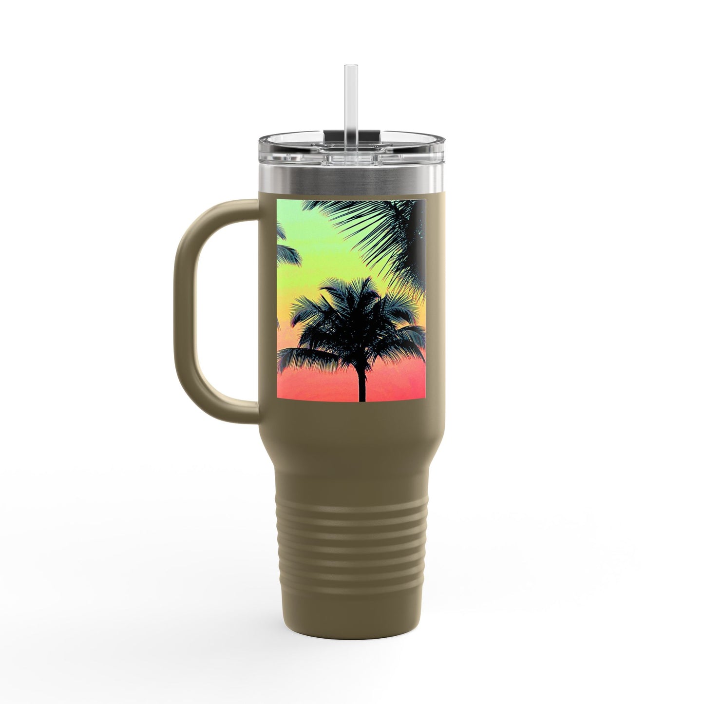 Insulated Travel Mug, 40oz / Palm Glow Sangria - Perfect for Outdoor Adventures