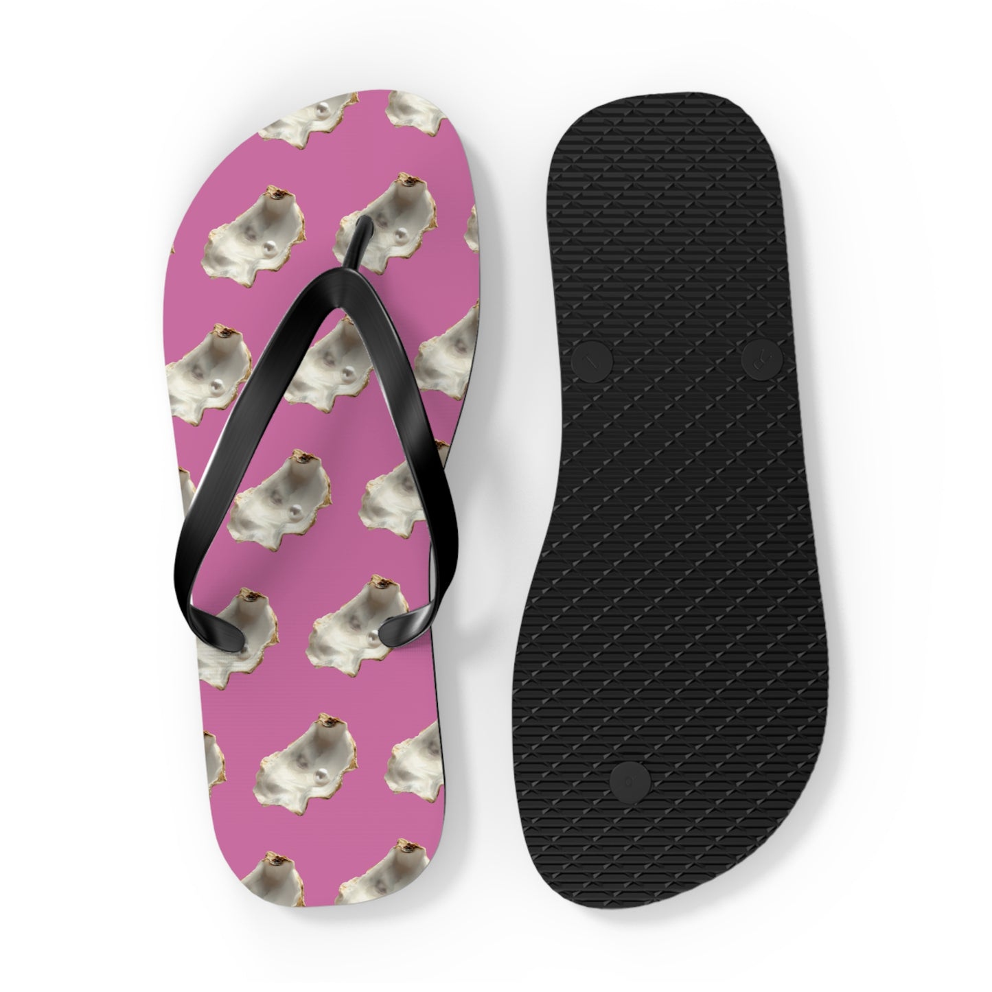 Flip Flops - White Pearl Oyster, light pink