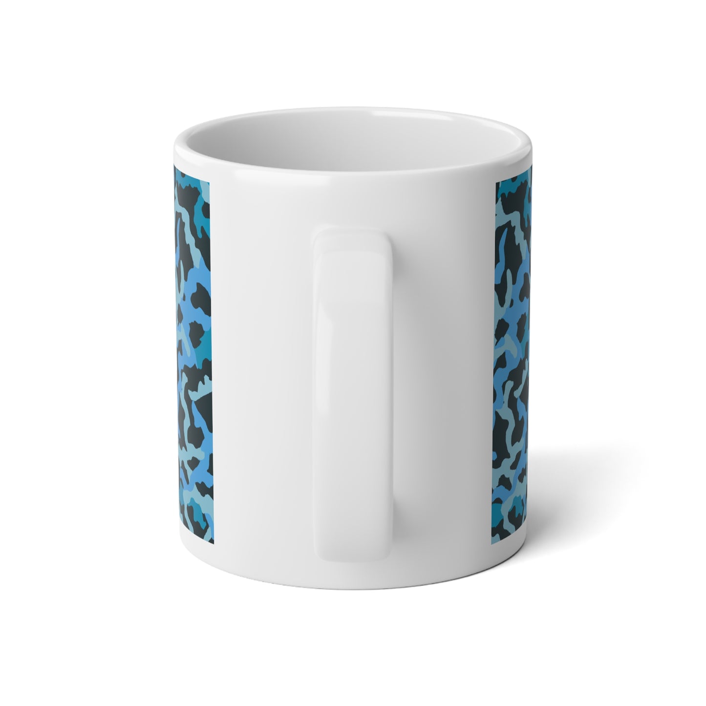 Jumbo Mug, 20oz, Coral Threads Blue | Tropical Coffee Cup