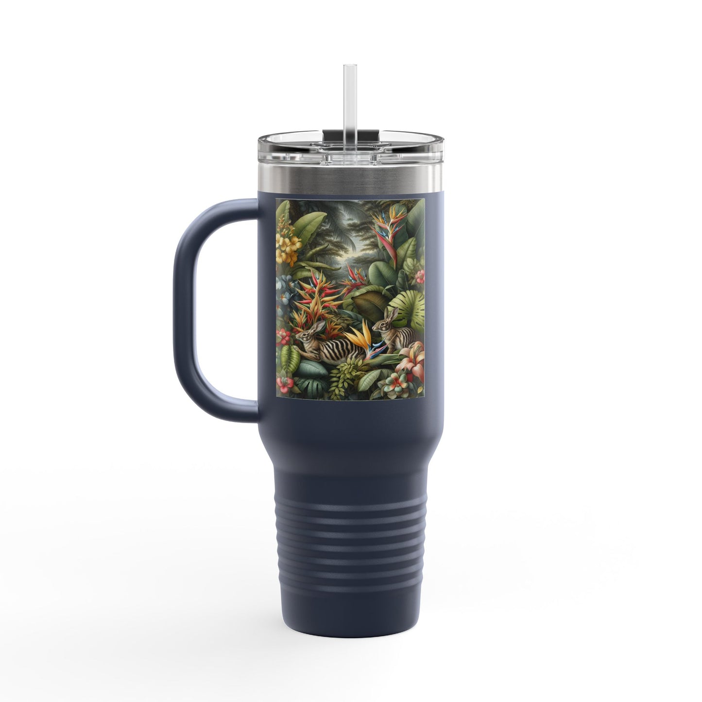 Rainforest Rabbit Outing Insulated Travel Mug - 40oz - Perfect for Outdoor Adventures