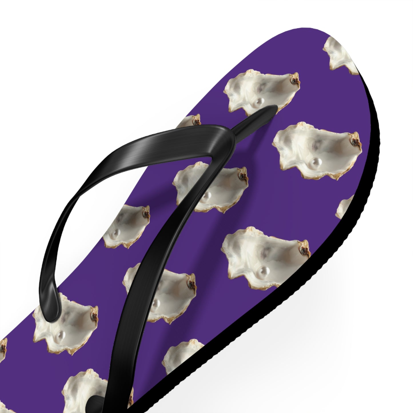 Flip Flops - White Pearl Oyster, purple