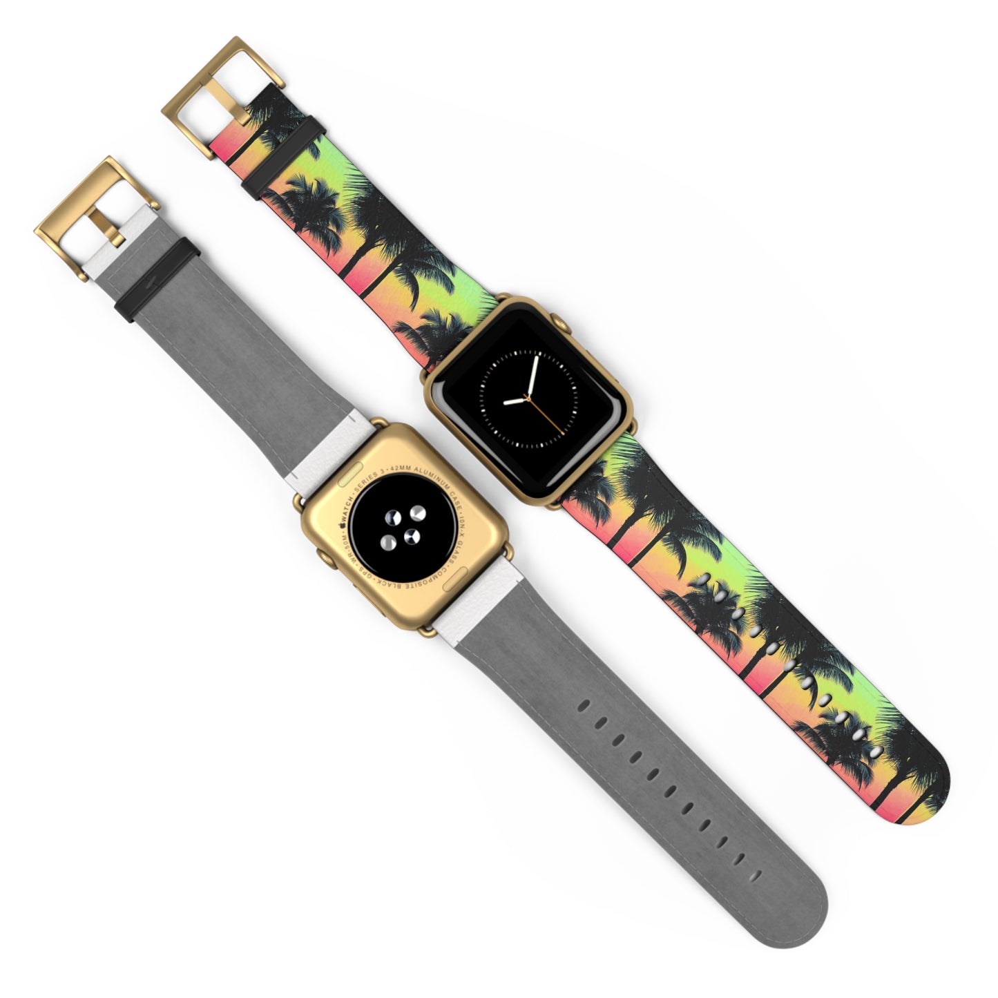 Apple Watch Band - Tropical Palm Glow Sangria
