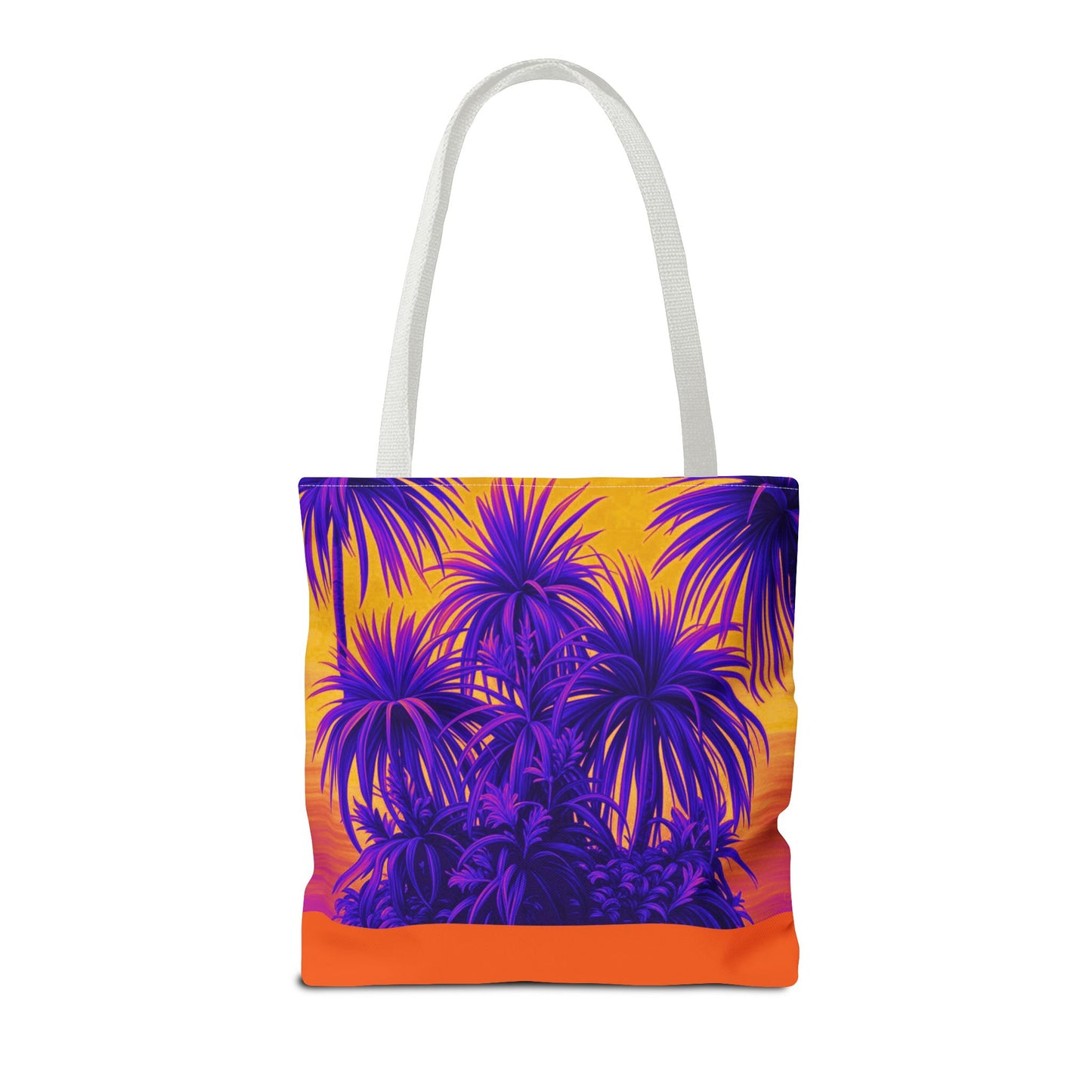Tiny Palm Island Pop/Orange Tote Bag - 3 Sizes