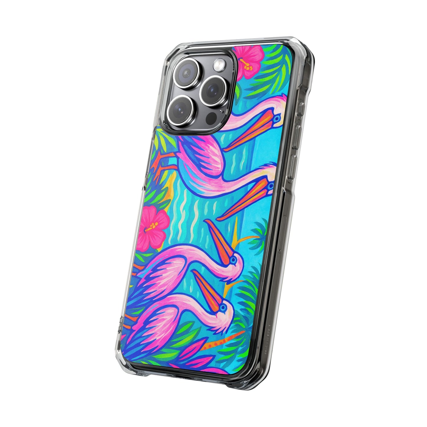 Beach Pelican Party Magnetic Clear Phone Case, Many Models