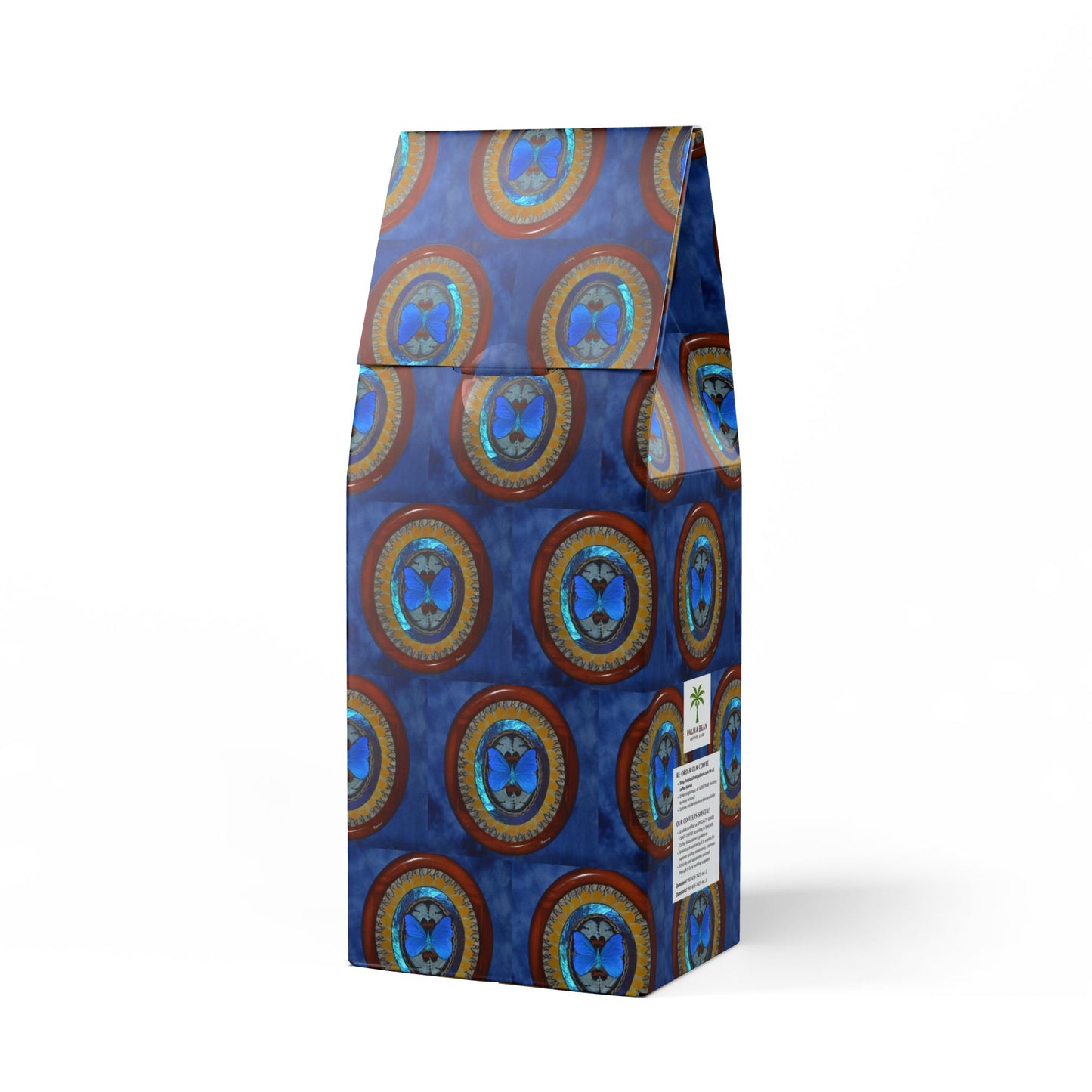 Black Coral Blend™ (Dark French Roast) Specialty Grade Craft Coffee / Real Framed Brazilian Butterflies