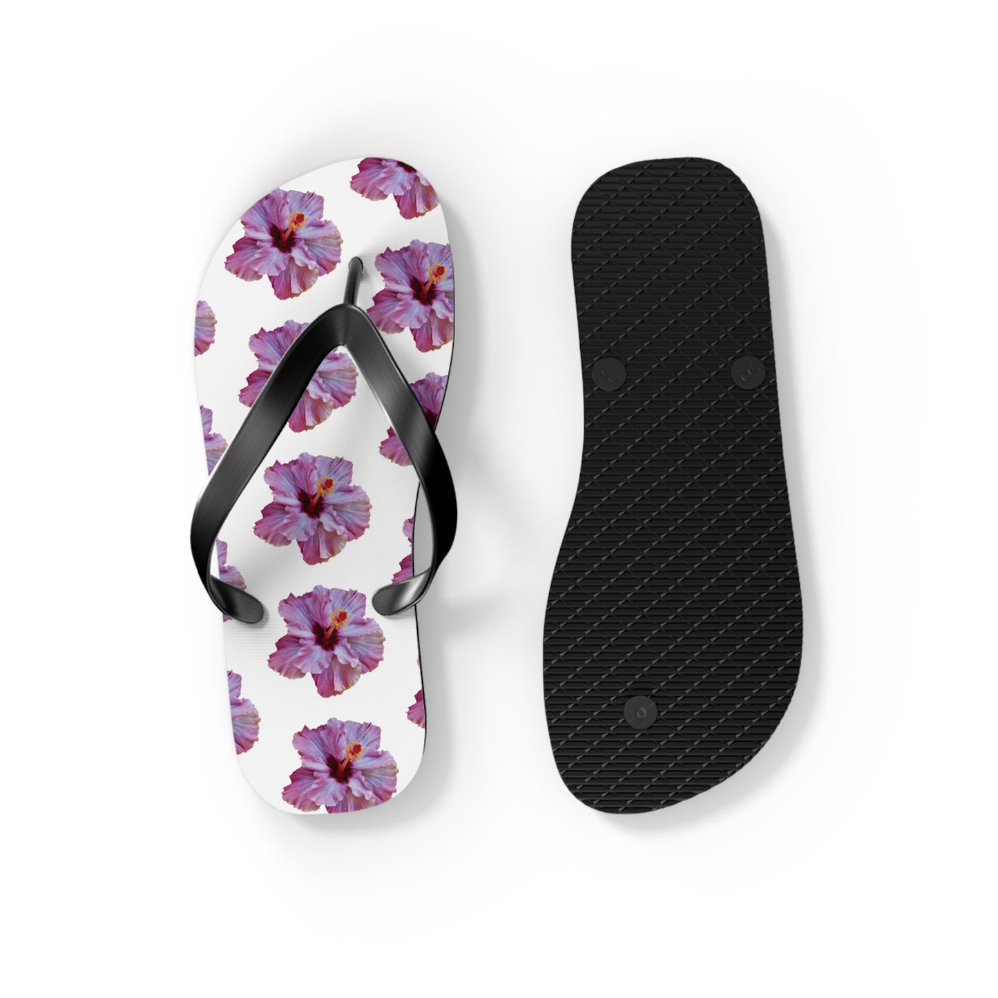 Flip Flops - Purple Hibiscus