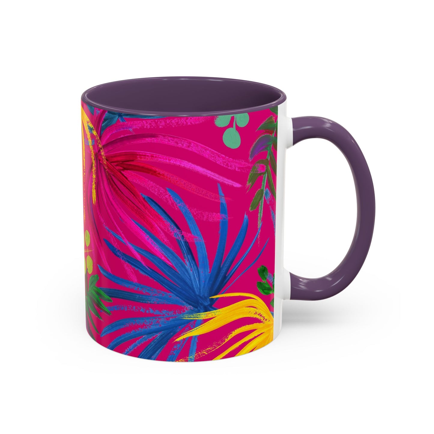 Accent Coffee Mug | Tropical-Inspired Drinkware / Exotic Flora