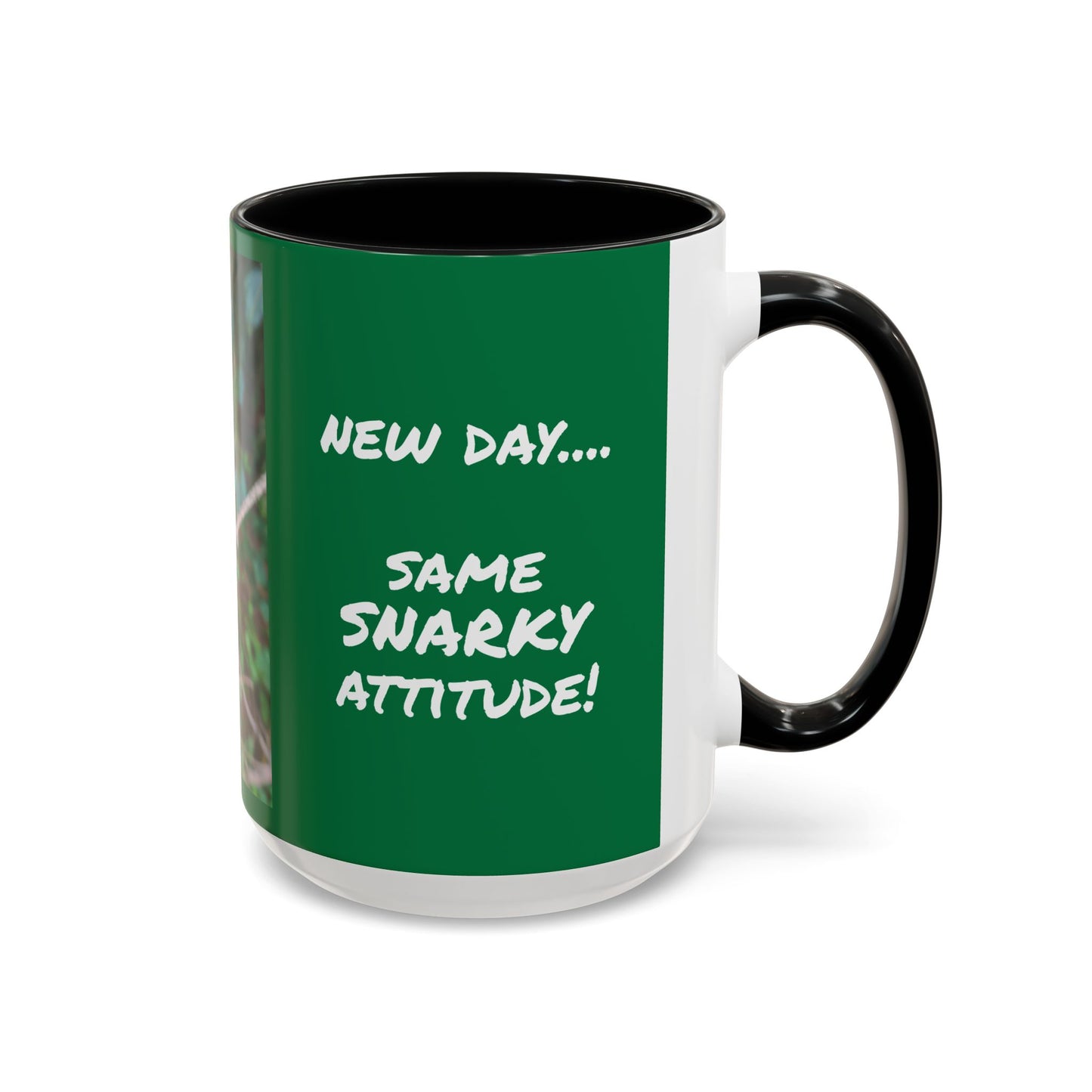 Parrot Accent Coffee Mug (11, 15oz), 8 Colors - Same Snarky Attitude, green