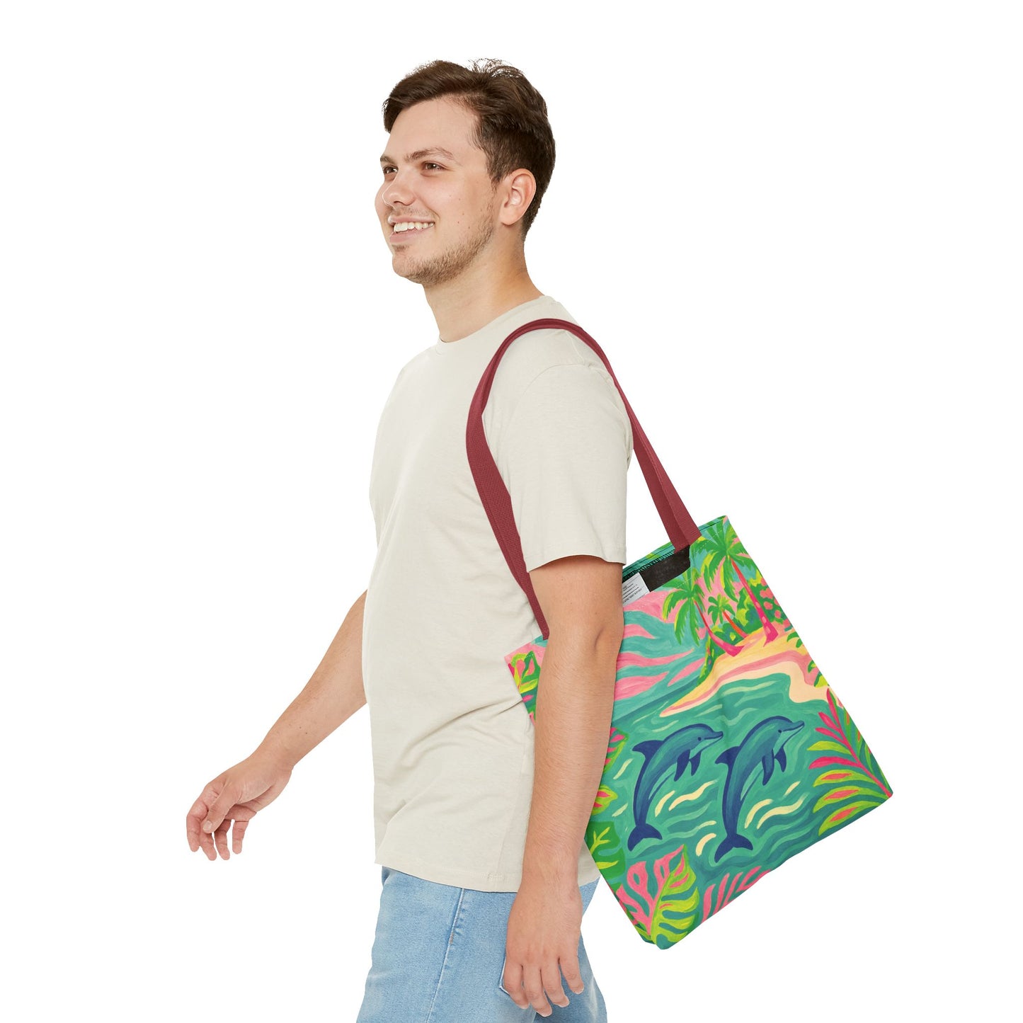 Jumping Dolphins Tote Bag - 3 Sizes