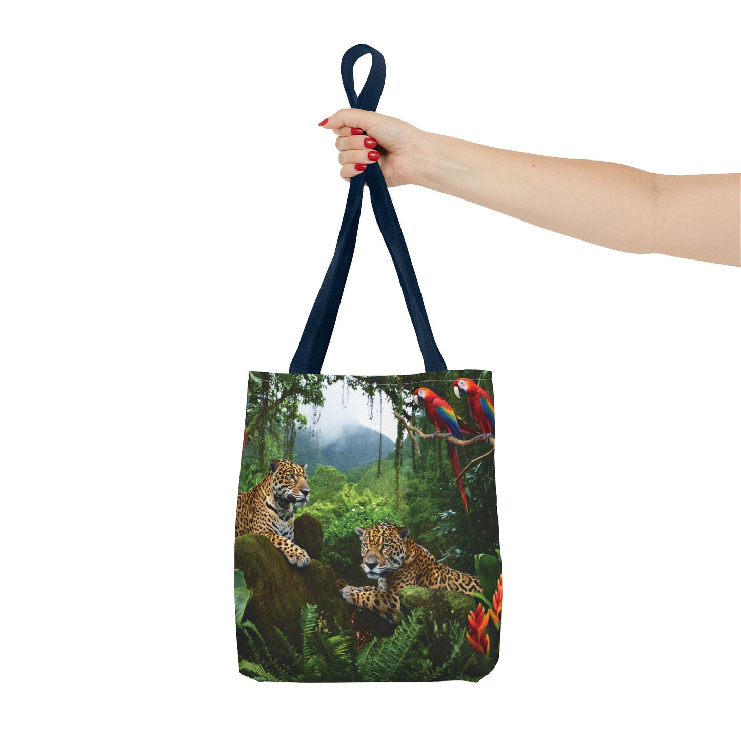Jaguars and Parrots Tote Bag - 3 Sizes