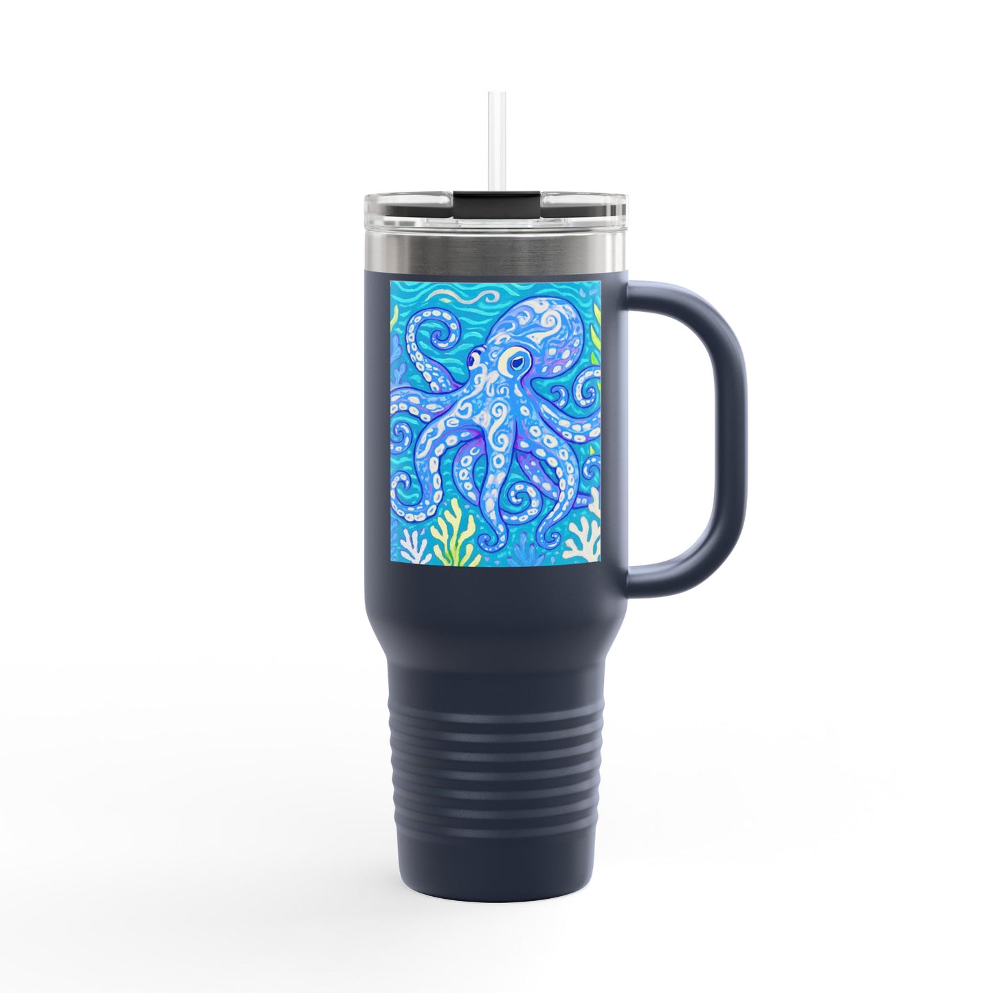 Kraken Joe/Blue Insulated Travel Mug - 40oz - Perfect for Outdoor Adventures