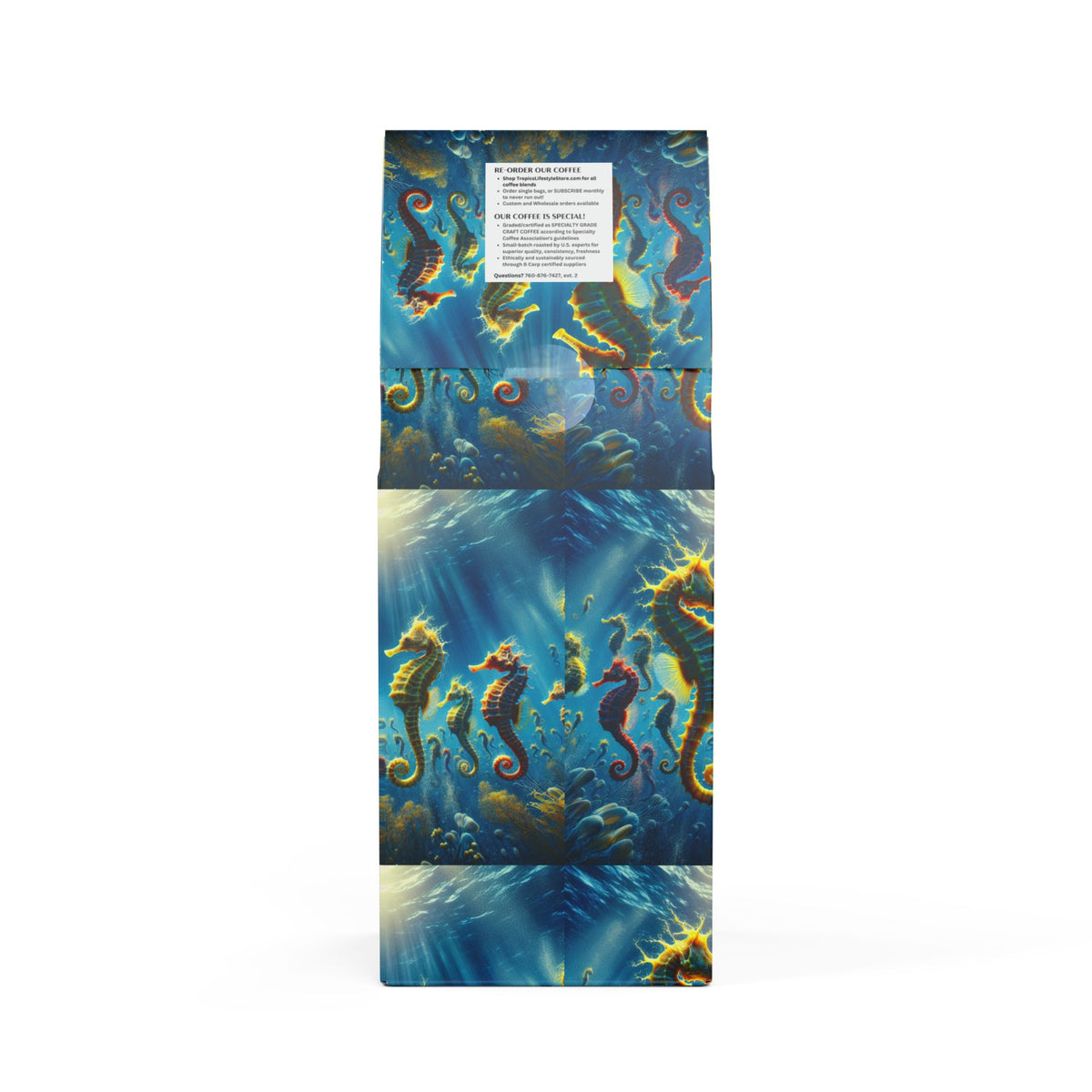 Cocoa Palms Blend™ (Medium-Dark Roast) Specialty Grade Craft Coffee / Seahorse Party