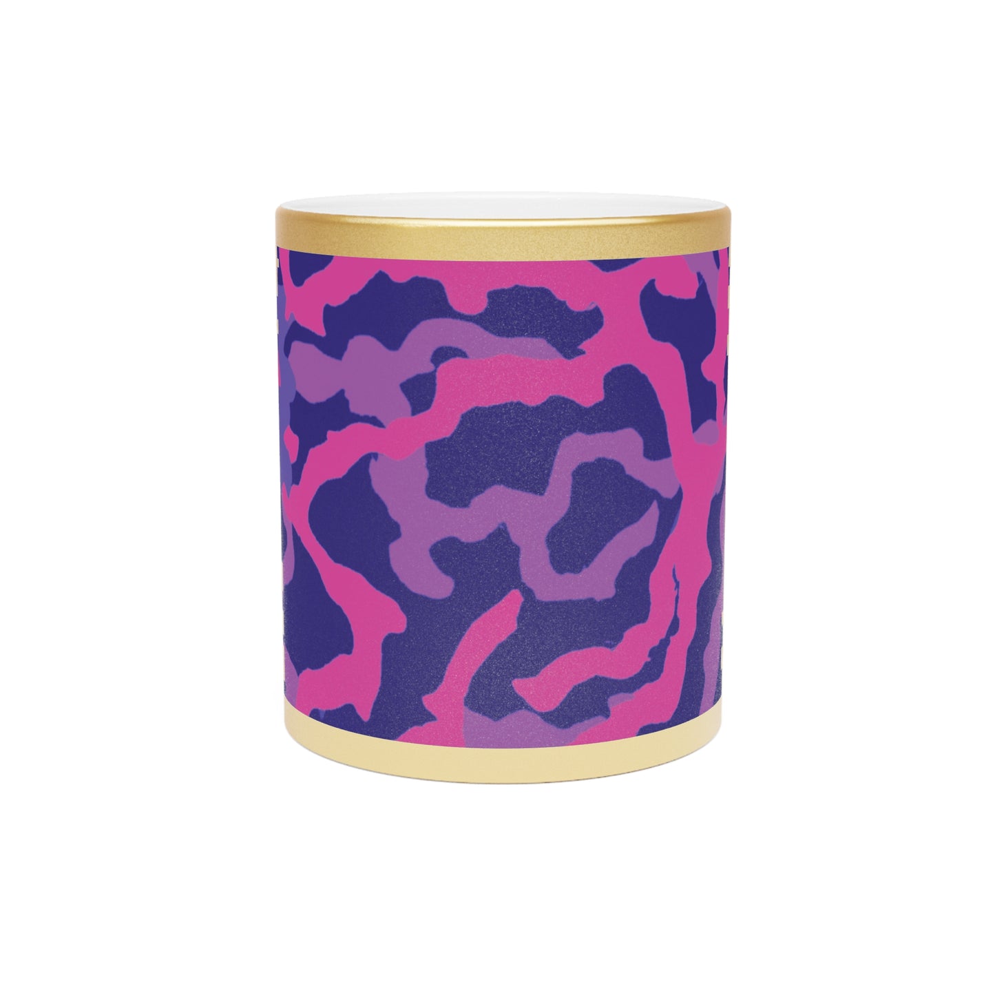 Tropical Metallic Mug, Gold or Silver - Coral Threads/Heatwave