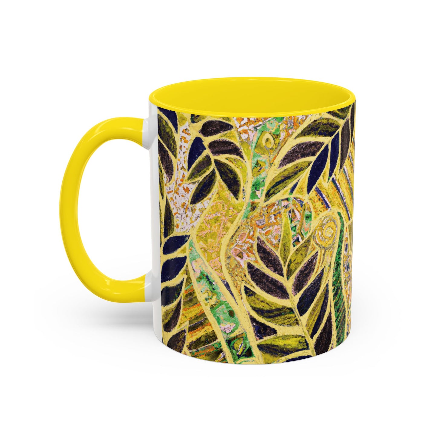 Accent Color Coffee Mug (11, 15oz), Amazon Whimsy/Yellow, Various Colors