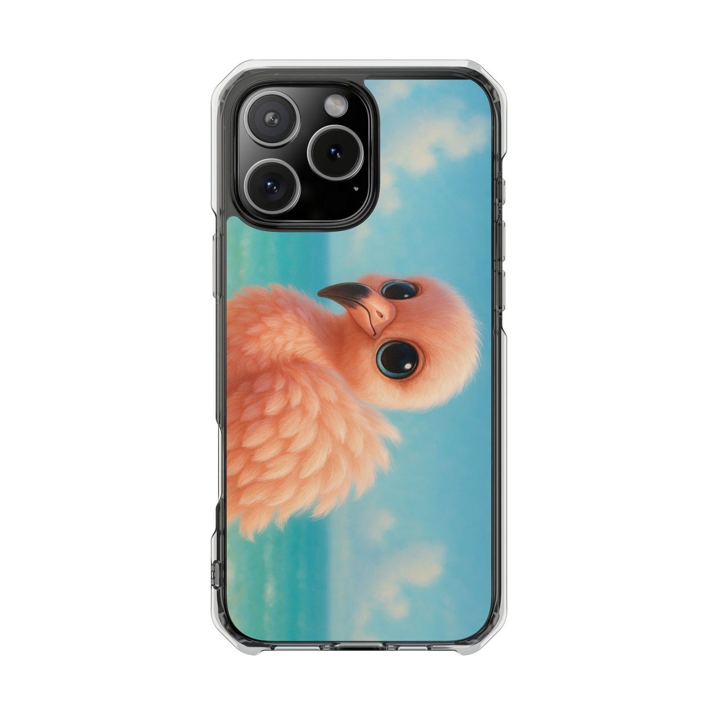 Baby Flamingo Magnetic Clear Phone Case, Many Models