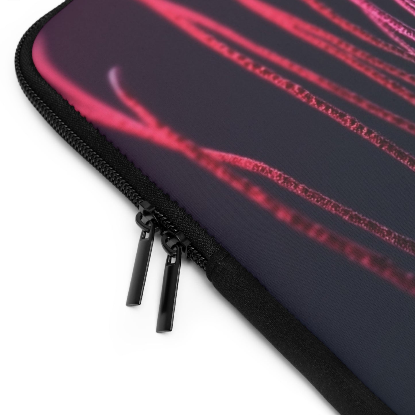 Tropical Laptop Sleeve, 5 Sizes - Perfect for Beach Lovers & Students / Peacock Eye Feather, Magenta