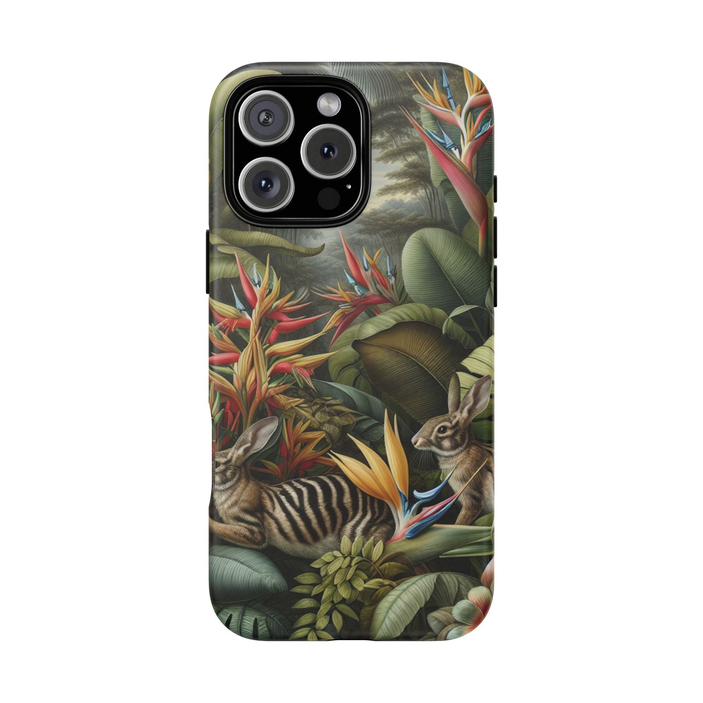 Rainforest Rabbit Outing Phone Case - Tough Cases with Summer Vibe