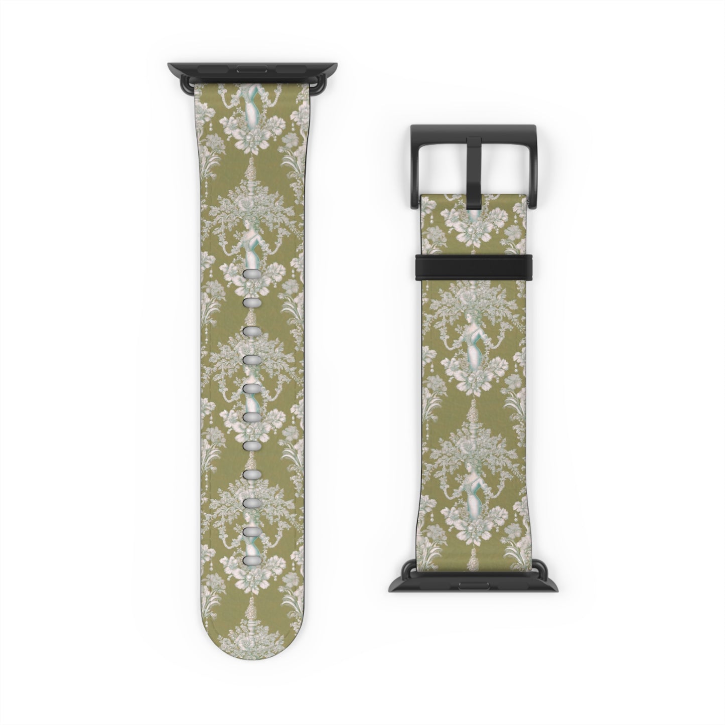 Apple Watch Band - Pearl Lady Toile, highland green