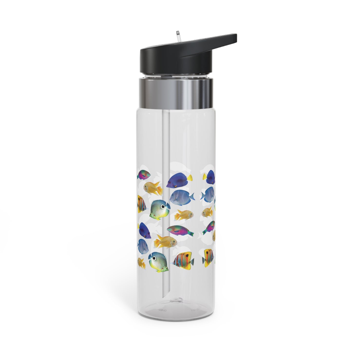 Tropical 20oz Tritan Sport Water Bottle -  Leakproof, Lightweight, BPA-Free / School of Fish