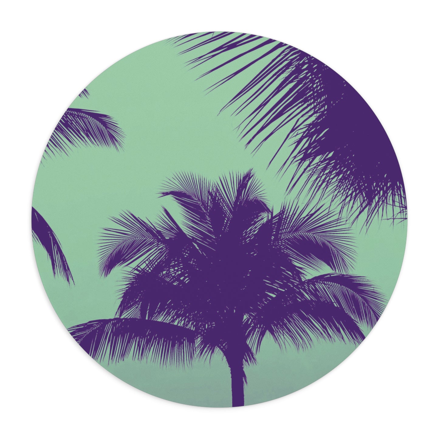 Coastal Mouse Pad, 2 Shapes - Beach Vibes for Home Office & Gamer / Palm Glow, Minty