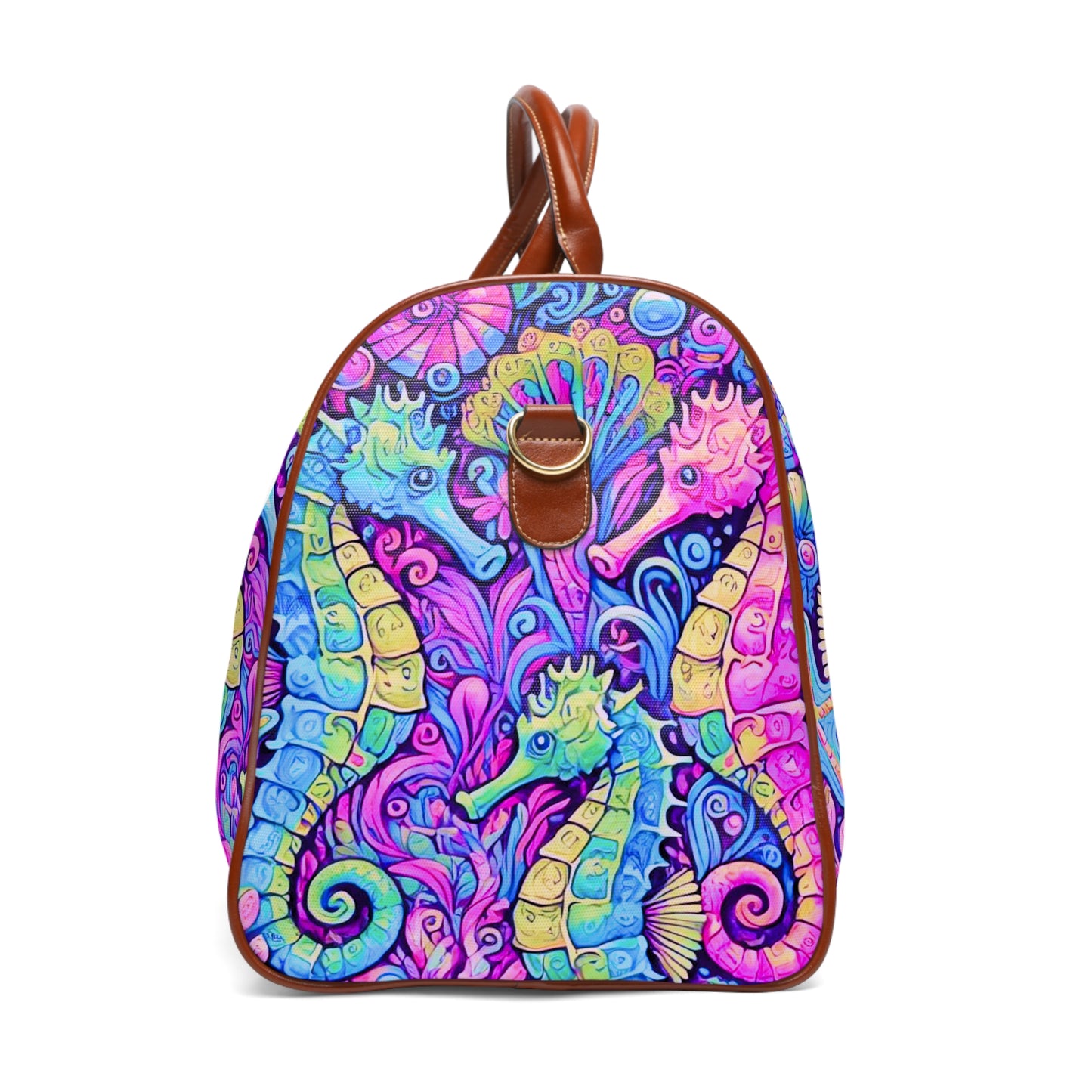 Tropical Waterproof Travel Bag - Perfect for Beach Getaways / Seahorses, Fantasy POP