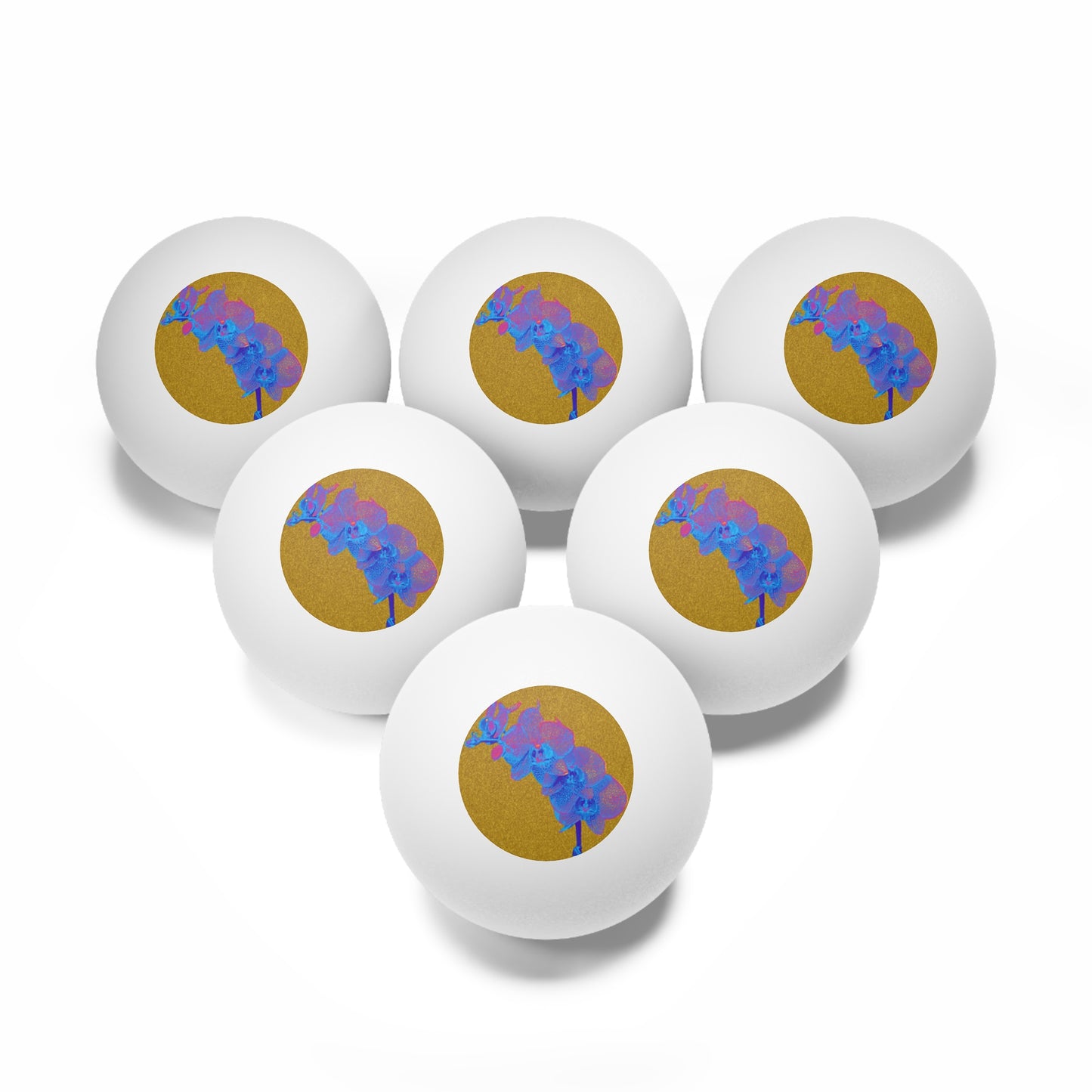Tropical Paradise Ping Pong Balls - 6 Pack with Heatwave Orchid