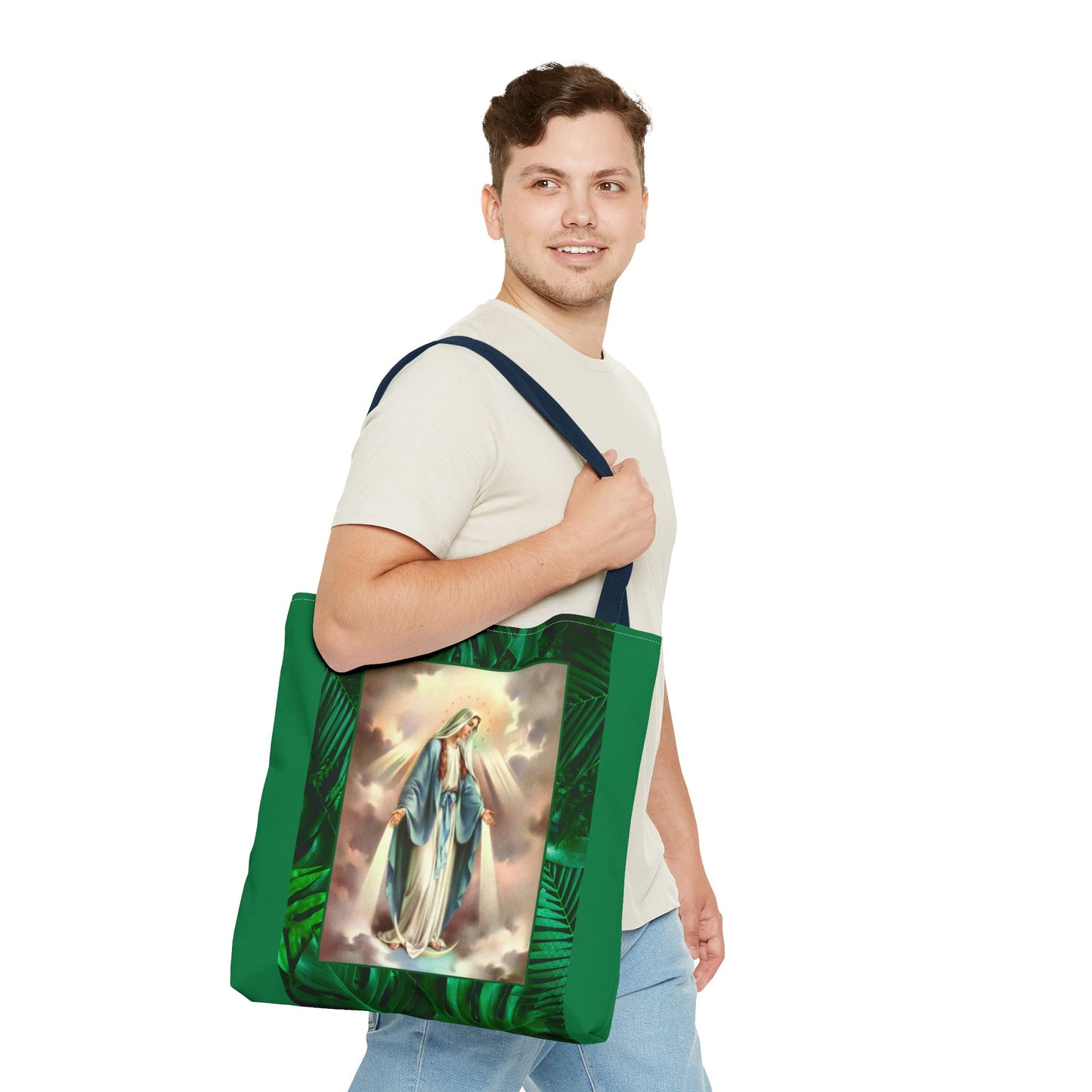 Religious Our Lady of Grace Tropical Tote Bag - 3 Sizes