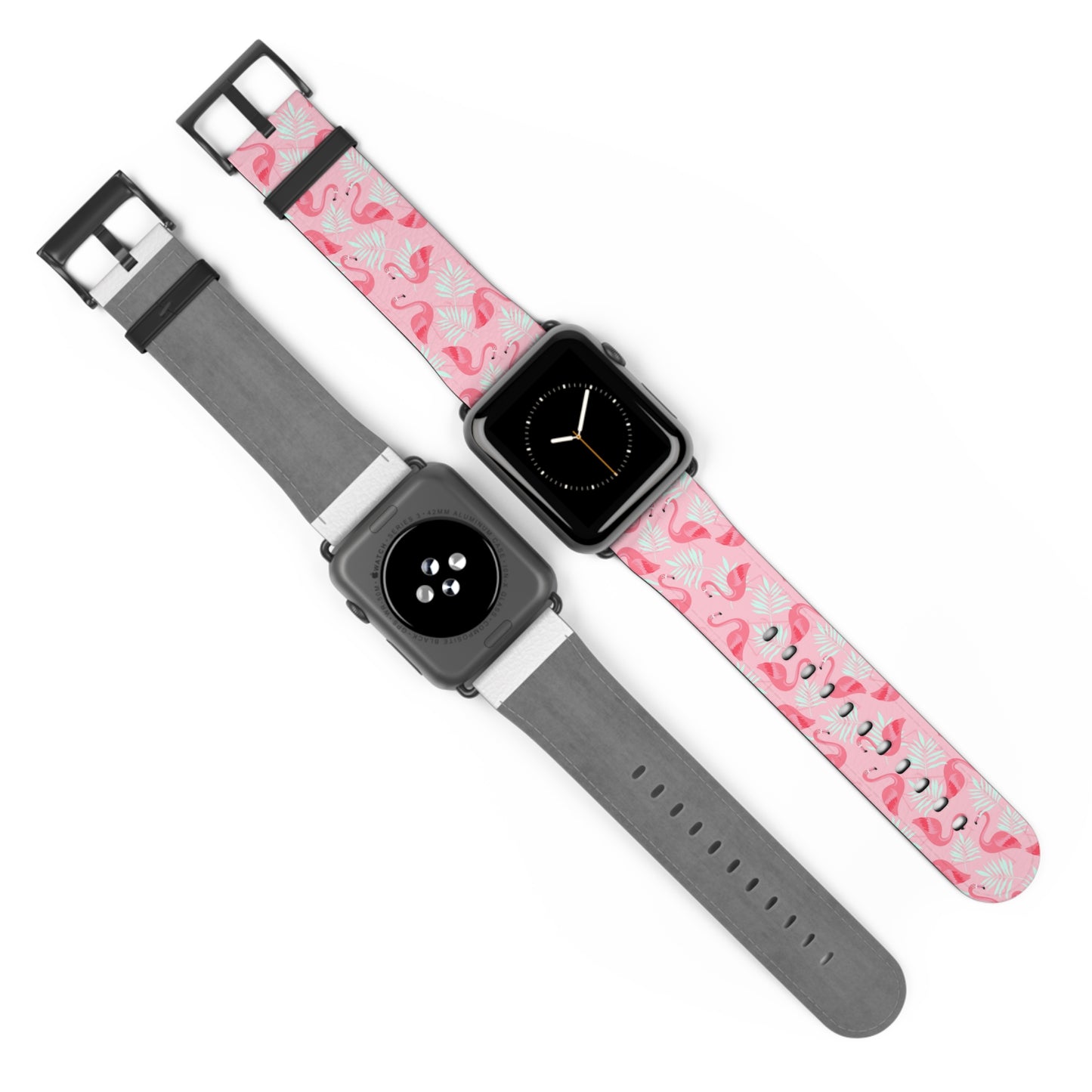 Watch Band - Flamingo With White Palms