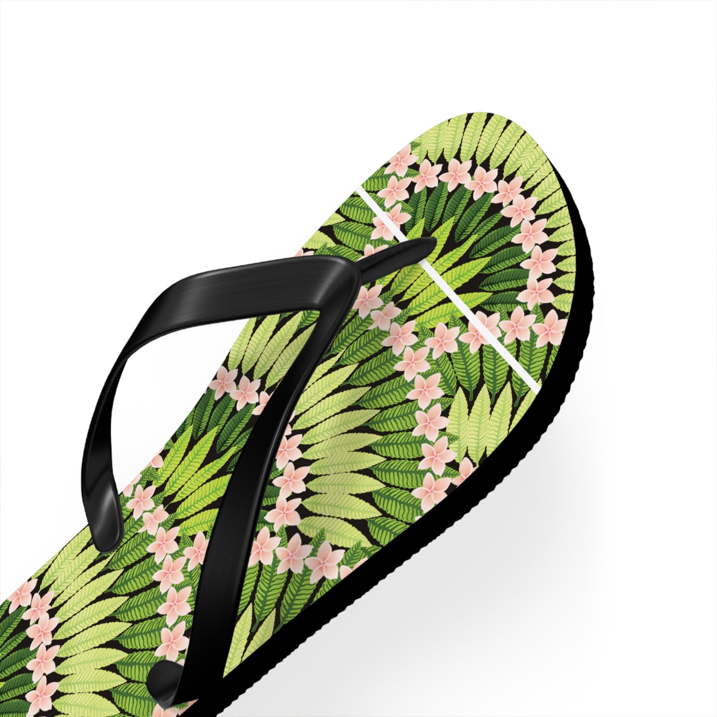 Flip Flops - Plumeria and Palms, Lime