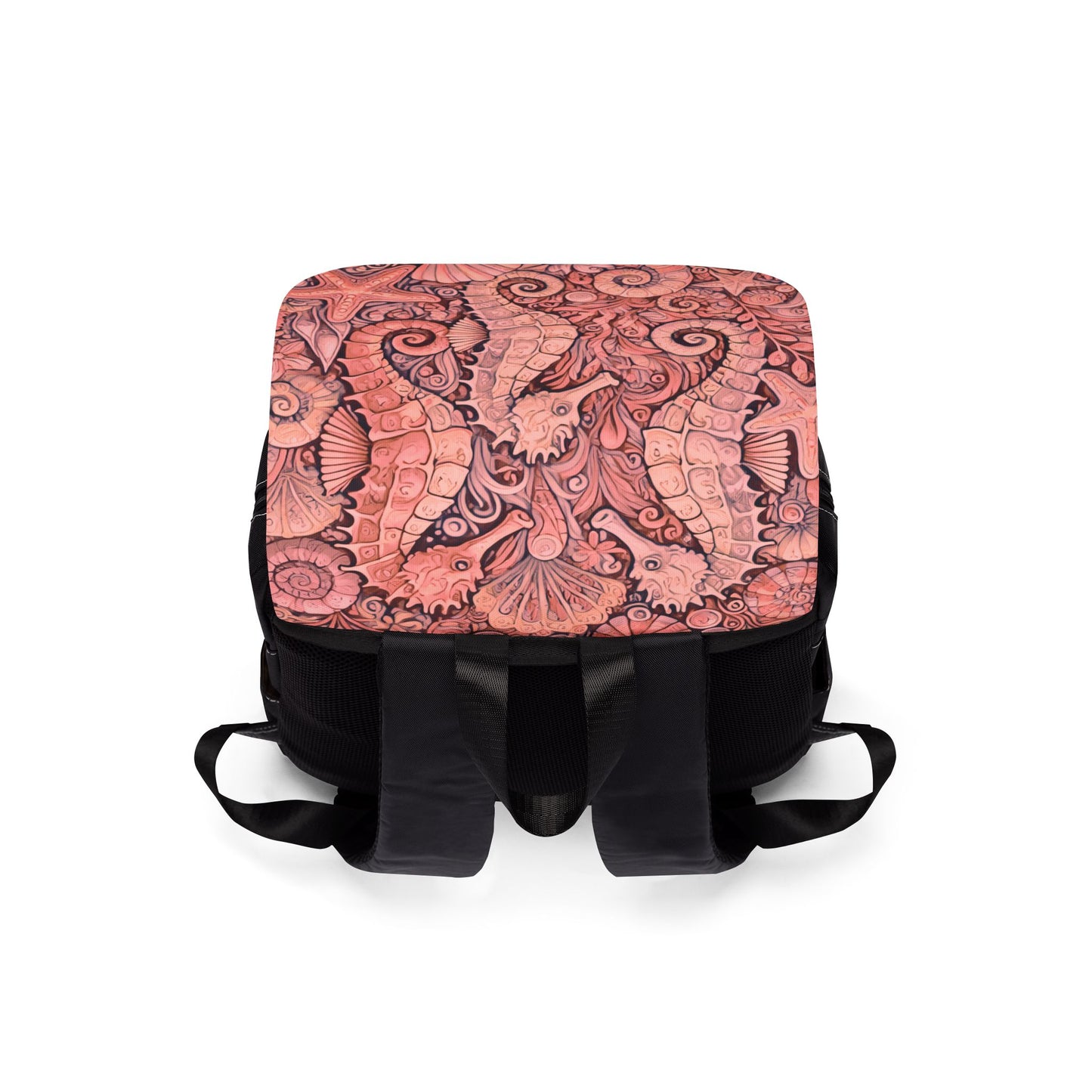 Seahorses/Red Casual Backpack - Perfect for Everyday Adventures