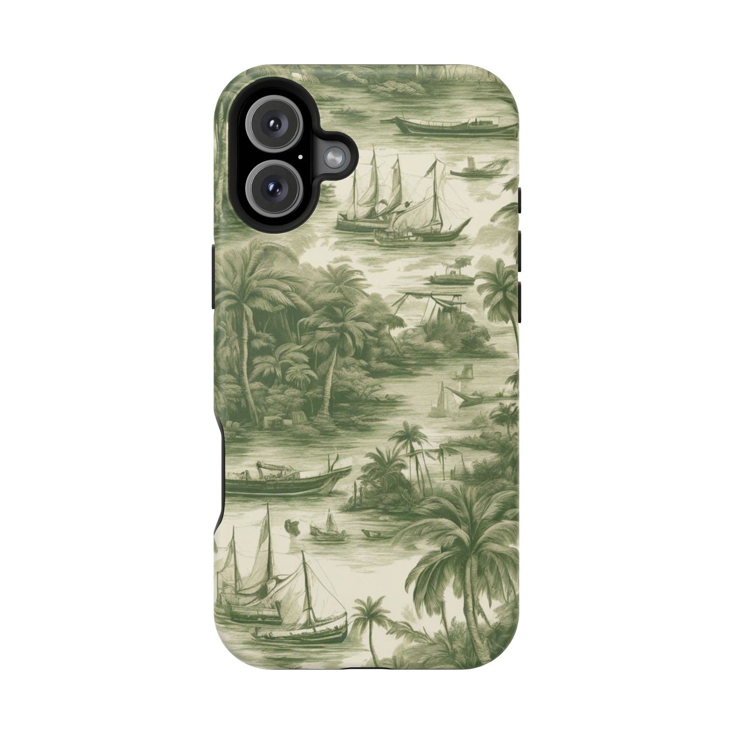 Magnetic Tough Cases, Tropical Toile #1, Green, Various Models