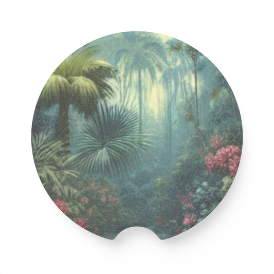 Soapstone Car Coaster - Misty Rainforest