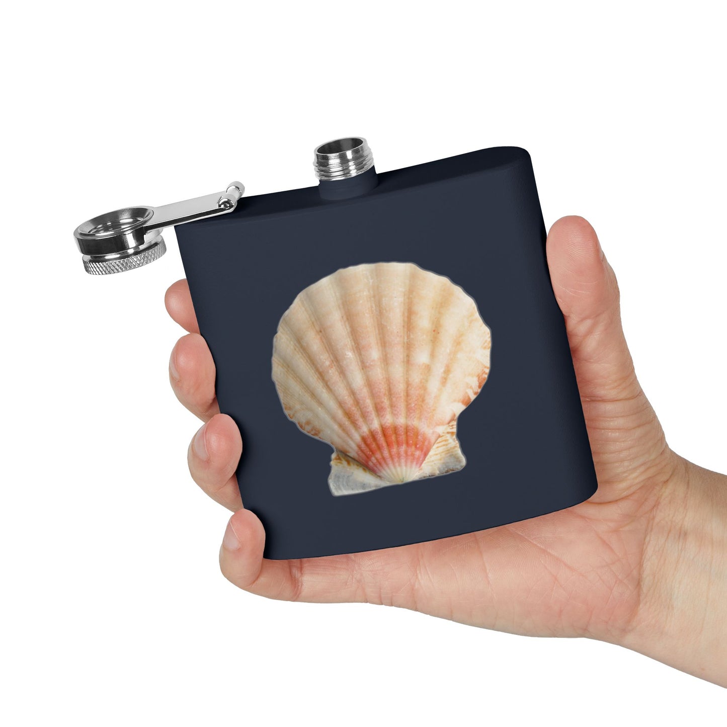 Tropical Stainless Steel 6 oz. Flask, Many Colors  – Rea Scallop Shell