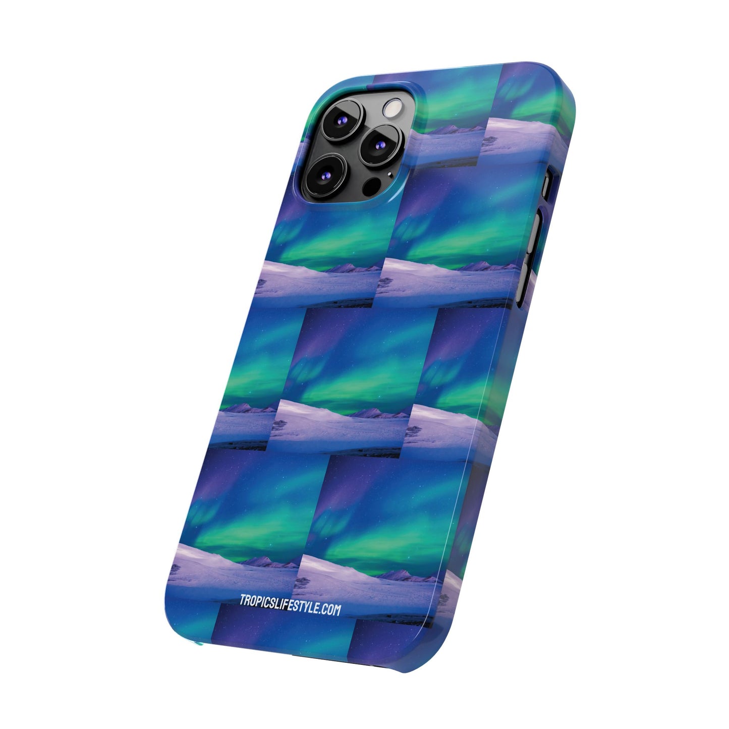 Slim Phone Cases - Cold Ocean Lights, Peacock