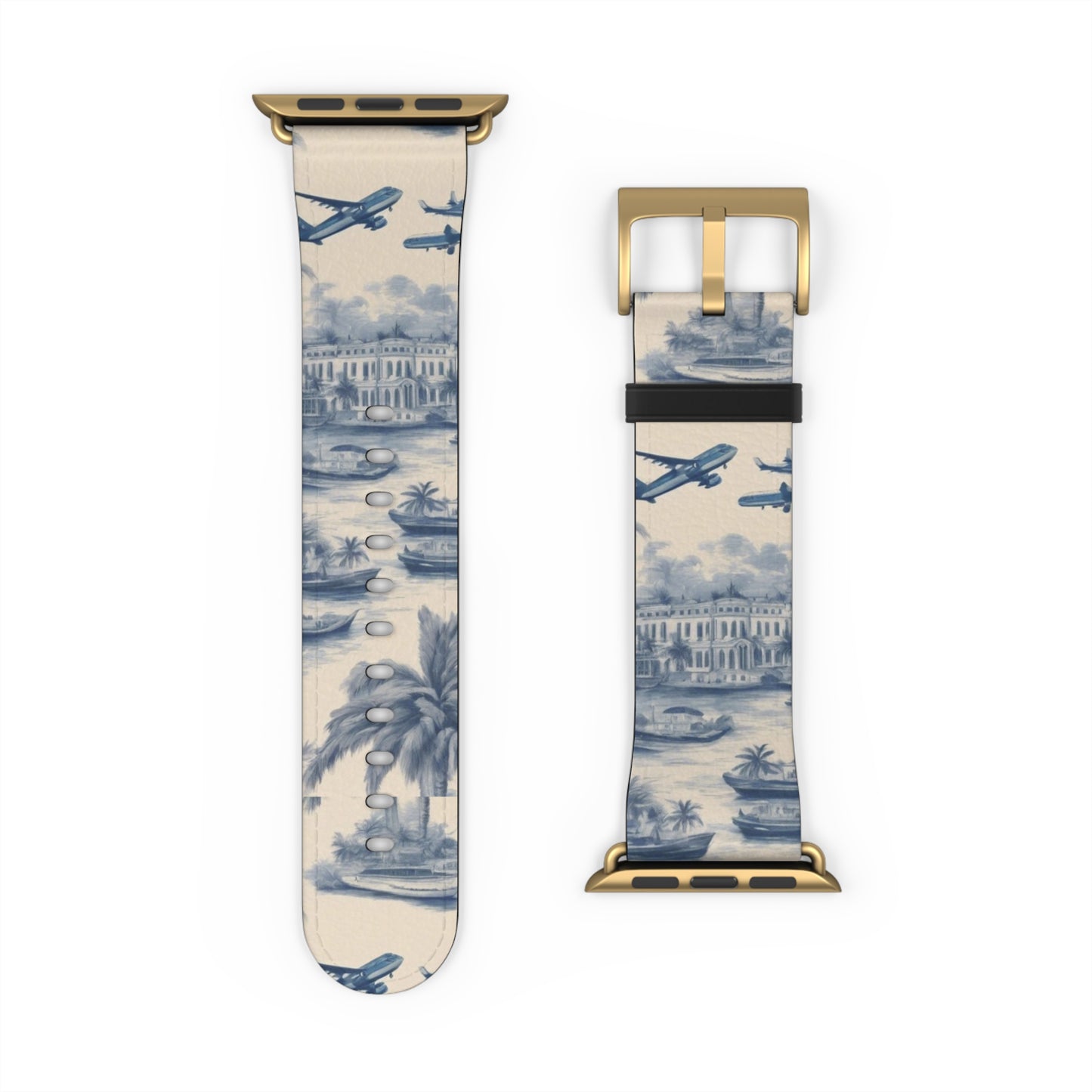 Apple Watch Band - Travel Toile Blues