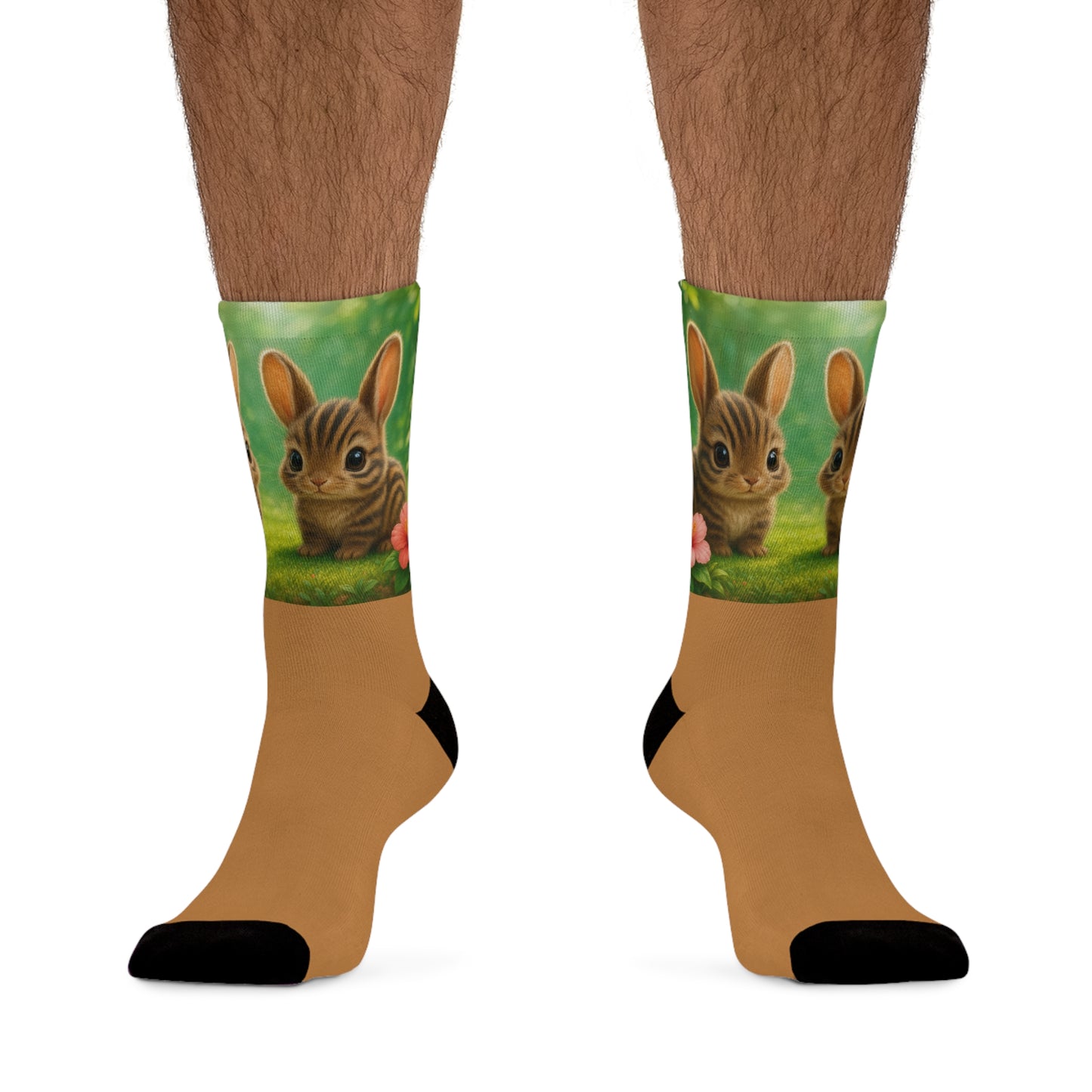 Recycled Poly Socks, Baby Sumantran Rabbits/Lt. Brown