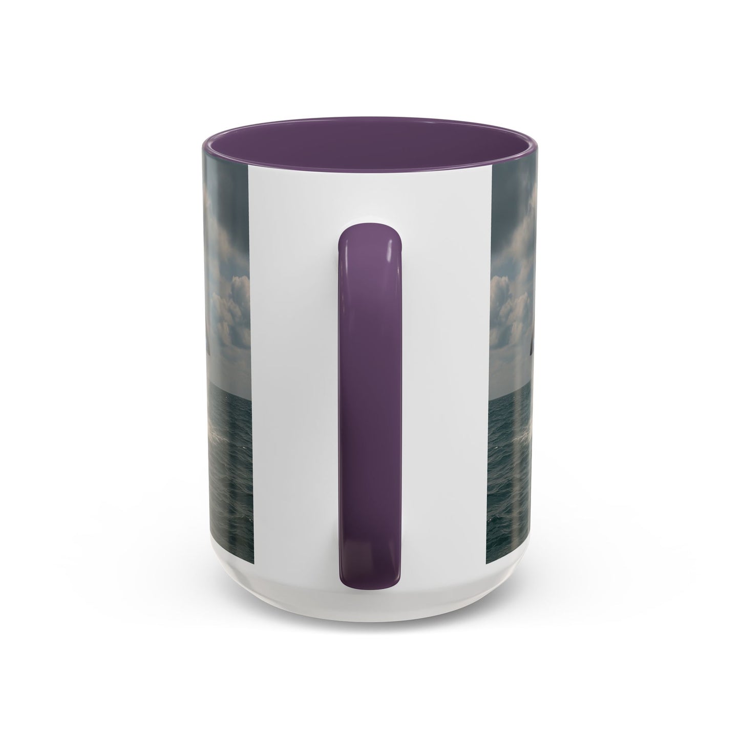 Accent Coffee Mug (11, 15oz), 8 Colors - UFO and Dolphin