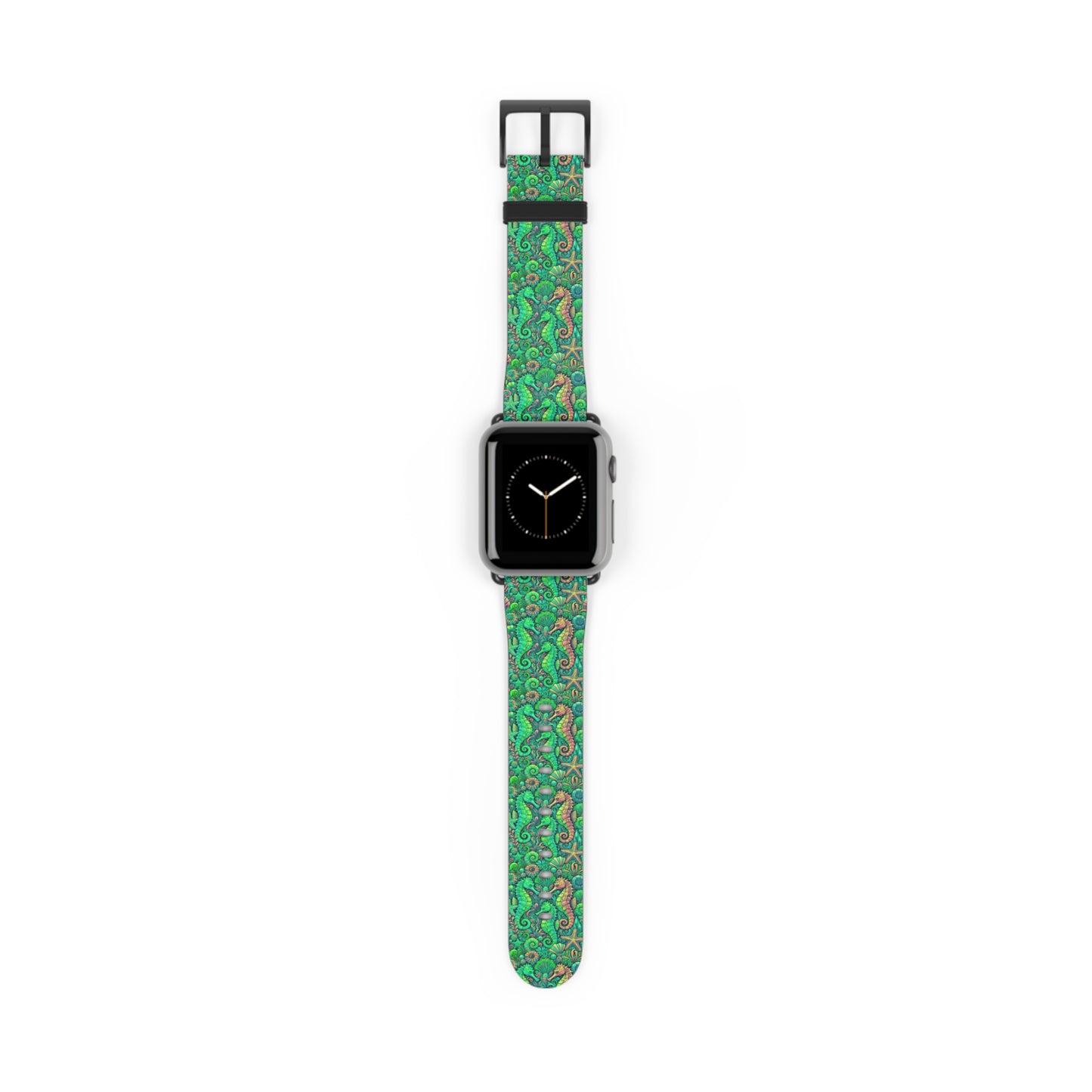 Apple Watch Band - Tropical Seahorse Trio, Lime Green